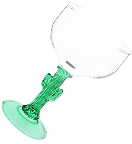 Ciieeo 2 Pièces Verre à Vin Créatif Forme de Cactus Coupe Décorative Transparente pour Cocktails pour Anniversaires et de Maison