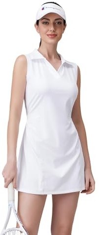 Dmwhsy Vestito da Tennis da Donna Polo da Golf con Pantaloncini Abbigliamento Sportivo Sportivo con Tasche per Allenamento