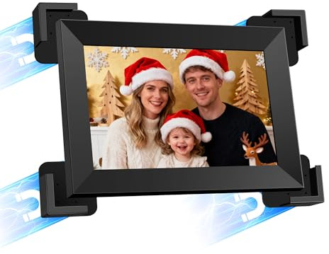 KPCB Tech Magnetic Picture Frames for Refrigerator, 8 inch Digital Photo Frames Smart WiFi & App Control, Electronic Picture Frame with 1280x800 HD Touch Screen for Parents, Grandparents, Friends