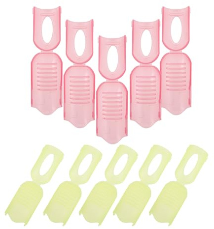 IWOWHERO 10 Stück Nagelclips aus Kunststoff Verstellbar für Gelnägel Nagellackentferner Schutzkappen In Reisegröße Nagelpflege Zuhause