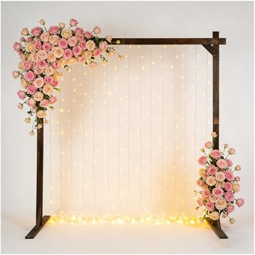 Arche de Mariage en Bois for cérémonie, Support de Fond d'arche en Bois carré, for scène de fête de Mariage, fête d'anniversaire, Jardin, extérieur, décorations rustiques