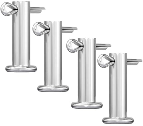 4 Stück Steckbolzen Einloch Gabelbolzen Scharnierstift, 6 Mm × (10 mm – 150 mm), Splintstift Flacher Kopf 304 Edelstahl,Hardware-Stifte, For Mechanische Reparatur, Industrieausrüstung(30mm)