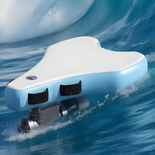 Motorisiertes elektrisches aufblasbares Surfbrett & Unterwasser-Scooter, Bodyboard/Paddleboard mit 700 W, 10 Geschwindigkeiten, 3-9 km/h, 40 m Tiefe, 360° Griff, Drop-Stitch-Material für Pools, Seen
