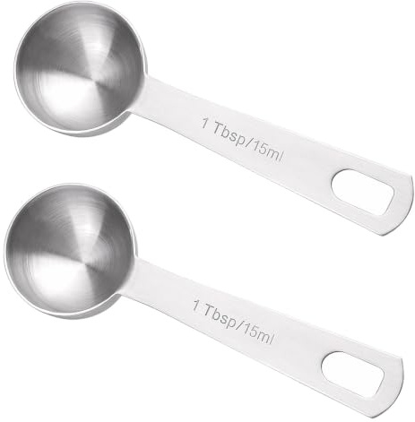 Stainless Steel Measuring Spoons Set, 1 Tbsp (15 ml) Tablespoon Metal Measure Scoop for Accurate Kitchen Cooking, Baking, Seasoning, and Liquid & Dry Ingredient Portioning
