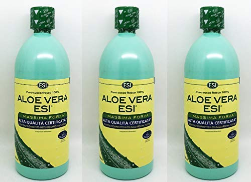 ESI ALOE Vera 1000 ml frischer reiner Saft 100% maximale Stärke - 3 Packungen