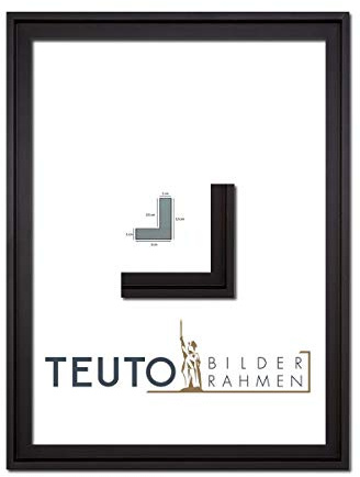 TEUTO BILDERRAHMEN Lea MDF Leinwandrahmen mit Schattenfuge 100 x 140 cm Größe frei wählbar erhältlich in 10 Farben hier Schwarz