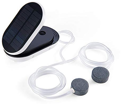 SUNJULY - Pompa ad Aria Pieghevole, con 3 modalità di Funzionamento, ossigenatore di energia Solare, Pompa di Ossigeno per Acqua, aeratore per laghetto, Acquario