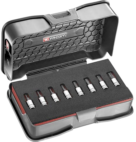 FACOM - Coffret de 8 Embouts Ogv Grip 6 Pans 1/4 Usinage de Grande Précision - RTM.J8MGRPPB