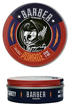 BARBER MARMARA POMADE Cera per capelli 100ml | Cera capelli uomo tenuta media | Alta lucentezza | Cera ad effetto bagnato | cera da modellazione | Crema per capelli | Gel per capelli uomo Barbershop