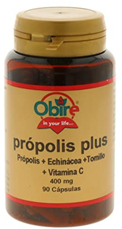 Obire Propolis Plus 400 mg, 90 capsule - propoli, echinacea + timo + vitamina C - aiuto difese immunitarie