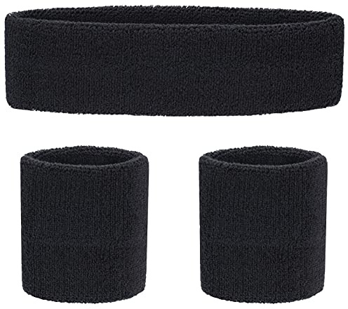Gestreiftes Schweißband-Set Sport-Stirnband-Armband-Set