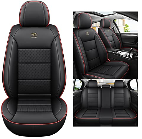 nenyan Autositzbezüge Komplett Set Universal | Schonbezüge für BMW 3/4 Serie E46 E90 E91 E92 E93 F30 F31 F34 F35 G20 G21 F32 F33 F36 | Auto Sitzbezüge Schwarz