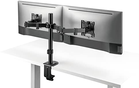 Superior Electronics Support Double écran de Table 17-32 | Montage sur Bureau | Bras réglable avec Rotation 360° | Compatible VESA 75 x 75 100 x 100 | Charge 9 kg pour Moniteur | SUPSPC002