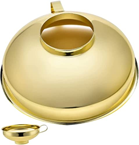 VIKIMO Trichter aus Edelstahl, Mehrzweck-Trichter-Set, tragbare Flaschen aus Edelstahl mit goldfarbenem Stahlmund, für die Übertragung von Wein