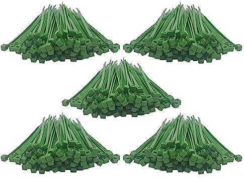 Bridas de 100 mm, color verde, 500 unidades, incluye caja de almacenamiento, PC24 Shop & Service