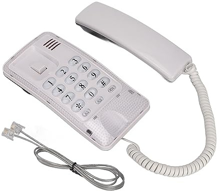KXT-438 Téléphone Fixe Filaire, Téléphone Mural avec Fonction de Numérotation Abrégée, tonalité de Rappel ou Sourdine de Commutation D'impulsion, Fonction Sonnerie, Fonction