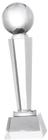 SUPVOX Coppa Calcio di Cristallo Premio per Ragazzo Ragazza Design Elegante Superficie Liscia per Cerimonie Sportive Scolastiche e Tornei