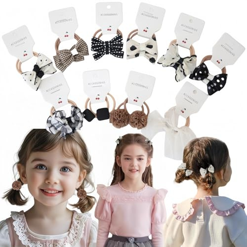 Lot de 20 chouchous pour bébé - 3,5 cm - Élastiques à cheveux - Pour queue de cheval - Accessoires de cheveux pour filles et enfants