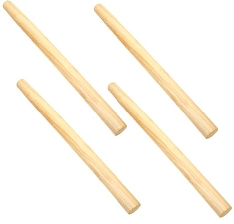BESPORTBLE 4pezzi Manico in Legno Duro Per Attrezzo Agricolo Manico Di Ricambio Per Pala Da Giardino Impugnatura in Legno Facile Da Installare