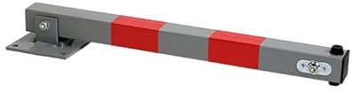 The Ramp People Folding Parking Bollard With Keys - Silver/Red Foldable Driveway Post