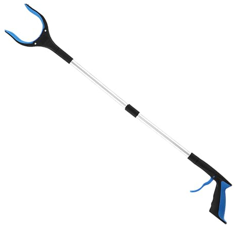 Pince à ramasser pliable à griffes en silicone antidérapantes, avec aimant, taille 83x10cm,Utile pour ramasser déchets et objets hors de portée, idéal pour maison, garage, jardin