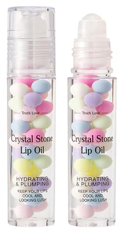 Rellenador De Labios Roll On - Brillo Hidratante De 6,8 G Con Bola Enrollable | Brillo Hidratante Y Cuidado Para Labios Secos | Tratamiento Labial Nutritivo Para Mujeres Y Niñas