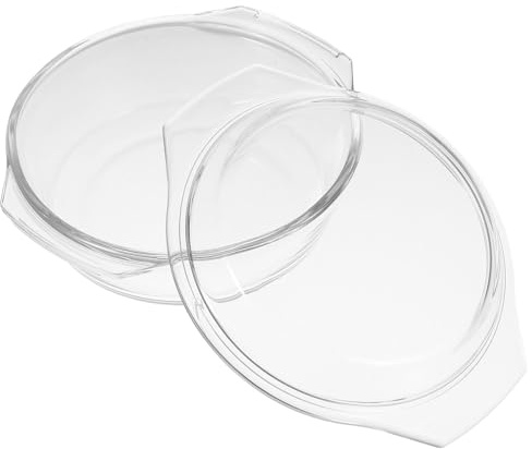 BIUDECO Plat à Casserole Verre avec Couvercle Résistant Chaleur pour Micro-ondes et Four Cocotte Verre Transparent pour Cuisson et Conservation Ustensile de Cuisine et Facile à Nettoyer
