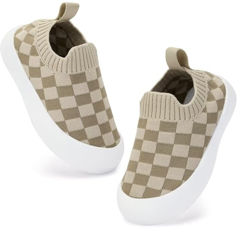 Baby Shoes Boys Girls Toddler Shoes Mesh Breathable Infant Walking Sneakers with Non-Slip Soles 6-36 Months Camel