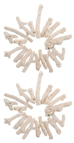GARVALON Grava Decorativa para Acuarios 250 G 2 Paquetes de Roca de Coral Natural Triturada Sustrato para Filtros de Pecera Material para Regulación de Ph Adecuado para Decoración y