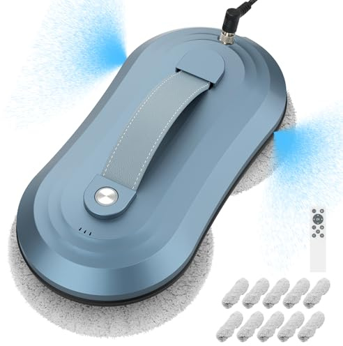 Fensterputzroboter, 5600Pa Automatischer Fensterroboter Mit Wasserstrahl, Fensterroboter mit Sprühfunktion, Fensterreiniger Roboter Elektrisch der Fensterputzroboter Rahmen Rahmenloses Fenster