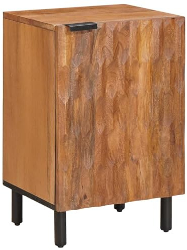 sephironlbb Badezimmerschrank Braun Massivholz Mango 38 x 33 x 58 cm mit Tür und Regal platzsparend für Badezimmer Aufbewahrung Stauraum Möbelset Gäste WC