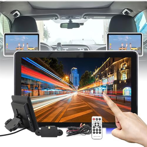 Monitor for Poggiatesta for Auto - Lettore MP5 Da 10,1/11,6 Pollici | Touchscreen IPS HD: connessione wireless al telefono cellulare, supporto scheda Bluetooth/USB/FM/TF(11.6″)
