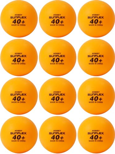 Sunflex Erwachsene Tischtennis-bälle Hobby 12stück, orange, M, 20807
