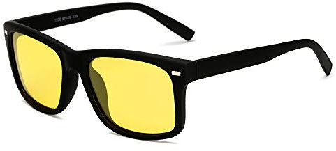 Long Keeper Semi-Rimless Polarised Driving Sunglasses for Men Women, Classic Retro Half Frame Sunglasses Polarized Anti Glare Night Driving Glasses UV400