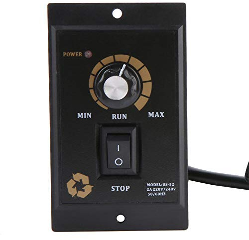 Régulateur Vitesse Moteur 220V 50/60Hz Contrôleur Vitesse Moteur Electrique 300W 400W 500W Variateur de Vitesse Monophasé pour Perceuse Ventilateur Pompe