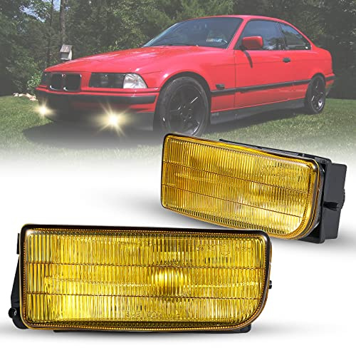 Nebelscheinwerfer für BMW 3er(HB/SDN/WGN) (E36) 09/1990-08/2000 BMW 3er(CPE/CONV)(E36) 10/1991-11/1999 Ein Paar H1 12V 55W R:63178357390 L:631 78357389 (Gelbe Linse)