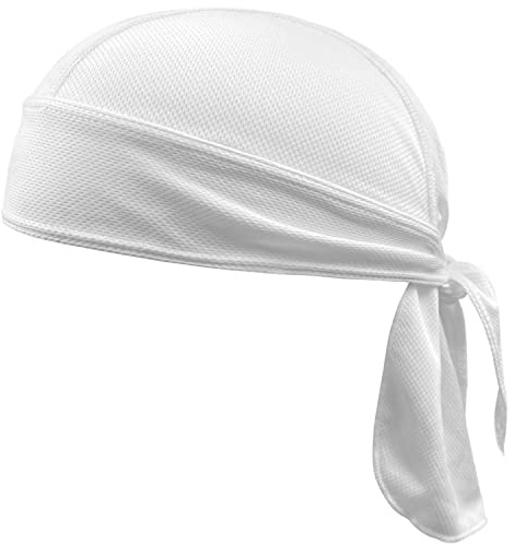 VIAUMBR Bandana sous Casque Bonnet Casquette Velo Pirate Homme Femme Randonnée Cyclisme Moto Running Sport été Léger Confortable Respirant Blanc