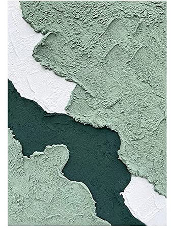Ölbilder Auf Leinwand Handgemalt, Grüne Raue, Dicke Textur, Farblich Passend, Minimalistisch, Abstrakt, Modern, Rahmenlos, Original, Handgemalte Ölgemälde Auf Leinwand Für Die Familienwand, Wo
