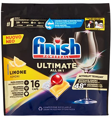 Finish Ultimate All In One Lemon Spülmaschinentabs 16 Waschgänge 206,4 g