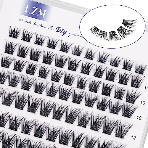 LZM Lash Cluster Wimpern Extensions C Curl Wimpern Einzeln (WL03mix) | 8-14mm Natürliche Wimpern Leichte und weiche cluster lashes, Dünnes Band fake lashes, wiederverwendbar künstliche wimpern