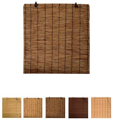 JARDIN202 - Persiana de Bambú Enrollables – Estor Bambú Natural para Interior | 60x140 cm (Nogal)