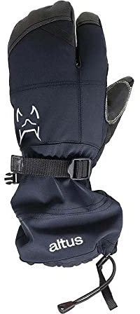 ALTUS Glaciar Manopla Tri-Dedo | con sotoguante de Polar | Guante Impermeable | Guante para esquí | (Large)