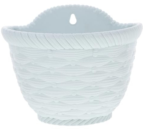 ANDRESLAD Pots De Fleurs Suspendus Plastique Décoration Murale pour Plantes Intérieures Et Extérieures Fixation Facile pour Balcon Et Mur Modèle Couleur Jade