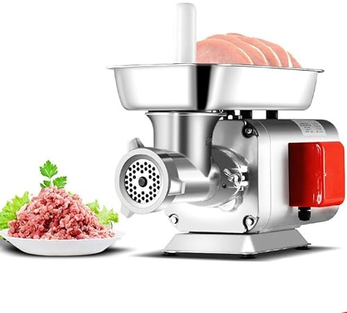 Picadora De Carne Eléctrica De 1300 W, Picadora De Salchichas De Acero Inoxidable Con Tubos De Relleno Y Placa De Molienda De 3/6 Mm, 397 Libras/hora, Construcción De Acero Inoxidable Para Pollo