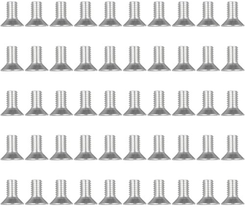 50 pièces Vis à Tête Fraisée Avec Six Pans Creux en Acier Inoxydable M3 Vis à tête fraisée Argent Vis Inox Filetage Complet emboîture hexagonale