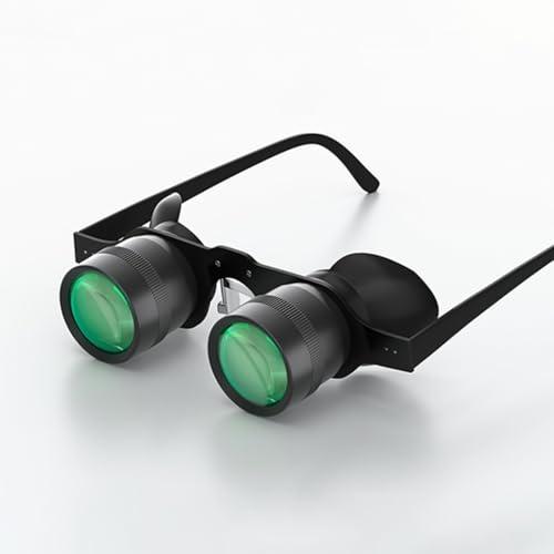 10X Binocular Glasses Hands, Fishing Magnifying Glasses with 3 Color Filters, Outdoor Fishing Binoculars Telescope for Outdoor Bird Watching Sightseeing Concerts