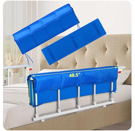 NEAUDE Bed Rail Pads, Hospital Rails Covers Bed Bumpers Adults Padding Side Rails Padded, Bed Railing Foam Pads Rail Cover for Elderly Safety