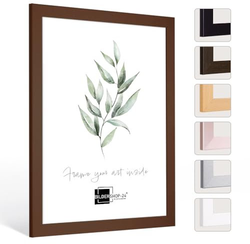 Bildershop-24 Cornice portafoto Monza in marrone (opaca) in 40 x 60 cm, cornice intercambiabile, cornice per poster, cornice puzzle