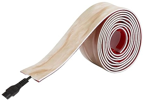 3.2ft Self-Adhesive Floor Cable Cover, Flexible Cable Hider Floor Strips, Low Profile Wire Organizer and Hider, Wire Cable Organizer Hider for Home, Office, Garage(Yellow Dragon Jade,35mm(1.37''))