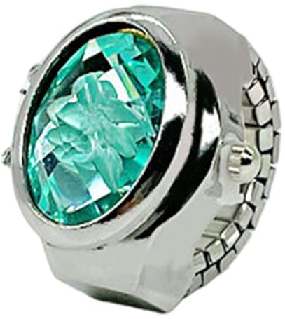 Klockringar för kvinnor finger | smycken fingerklockor - kreativ nyhet bling klockor, justerbara smycken fingerklockor för kvinnor män, Blå (Lake blå), Refer to description, Unisex